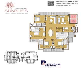 Purvanchal Sunbliss Floor Plan